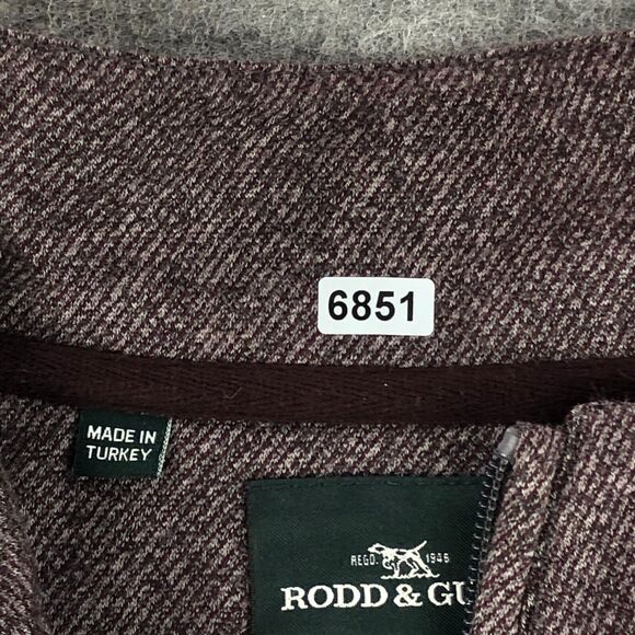 Rodd‎ & Gunn Mens 1/4 Zip Pullover XL Maroon Elbow Pads Sweater Long Sleeve - Picture 11 of 11